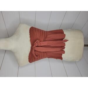 American Eagle Outfitters small rust peplum cropped tube top